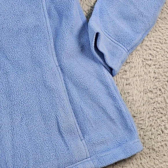 L.L.Bean Fleece Jacket Womens Medium Blue Polartec Full Zip Cozy Stretch 259072 - Picture 5 of 13